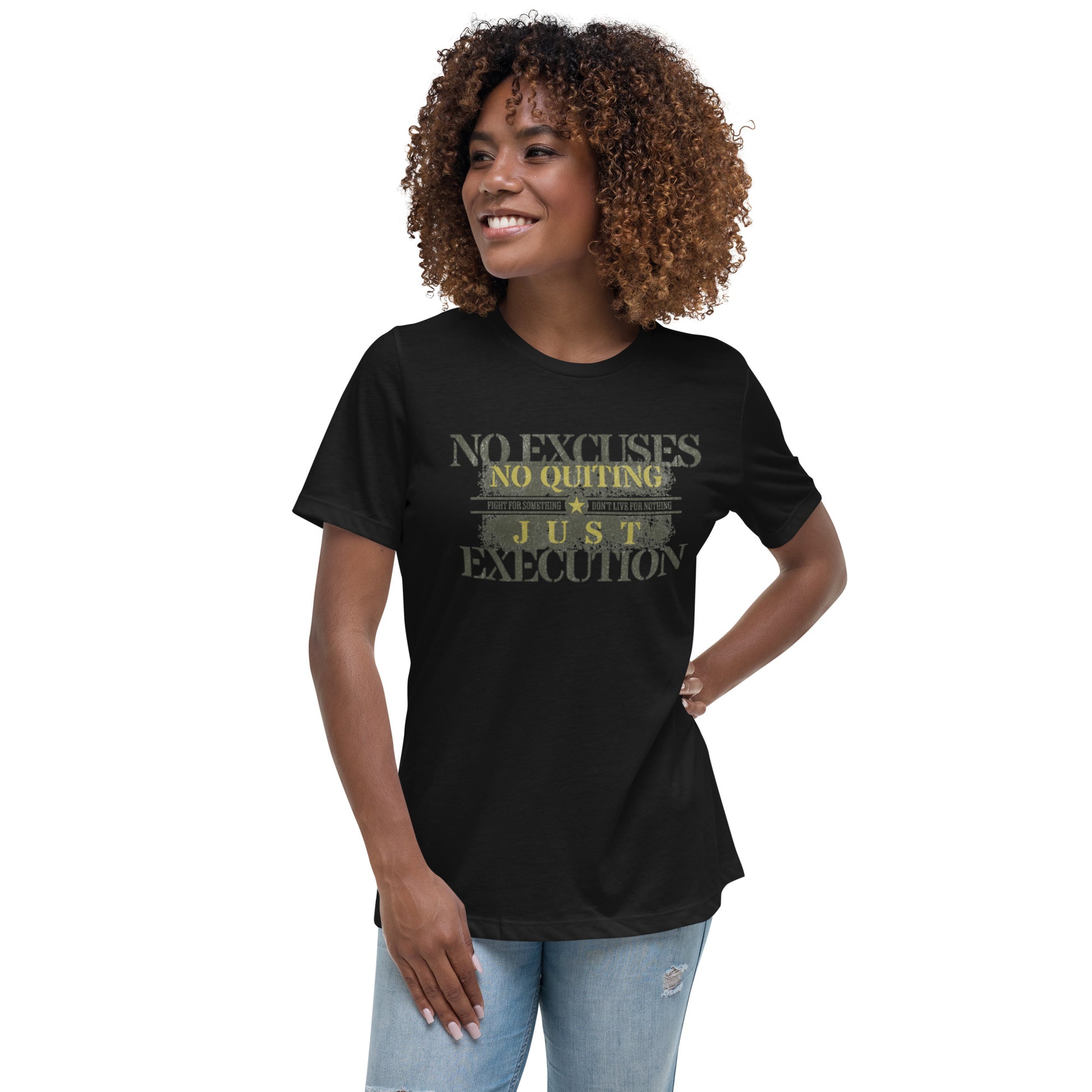 Crafted with ultra-soft, high-quality cotton, this tee features a relaxed, feminine fit that keeps you comfortable and confident all day long. Whether you're hitting the gym, managing your business, or powering through your to-do list, this shirt is built to match your energy.
