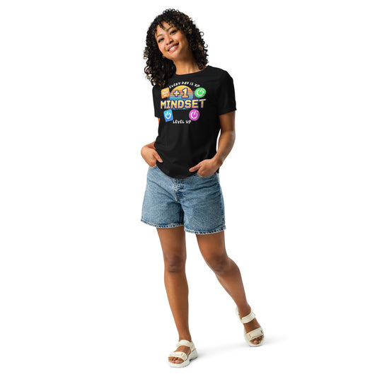 With a relaxed, flattering fit and soft, breathable cotton, this tee combines everyday comfort with bold energy. The minimalist yet powerful “Level Up” design makes it a versatile statement piece you can wear from morning hustle to evening unwind.